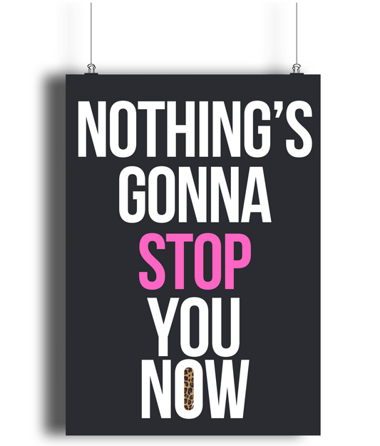 A3 Nothings Gonna Stop You now- bold motivational wall art