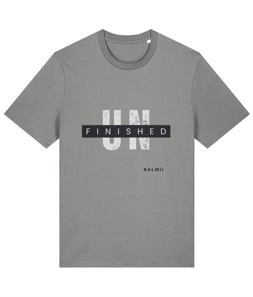 Mens 'UNFINISHED' Tee by KALMii grey