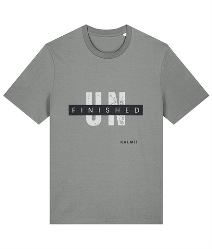 Mens 'UNFINISHED' Tee by KALMii grey