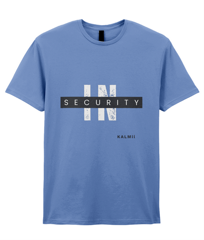 'InSECURITY' Tee in blue by KALMii