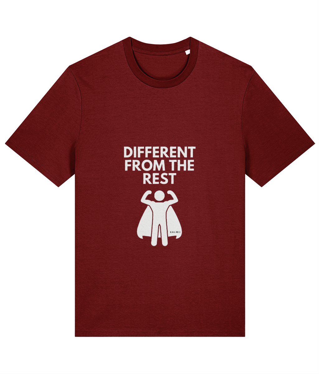 Dark red 'different from the rest'tee by KALMii