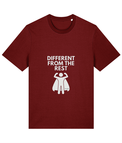 Dark red 'different from the rest'tee by KALMii