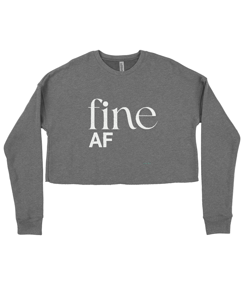 fine AF cropped top from KALMii. White text on front