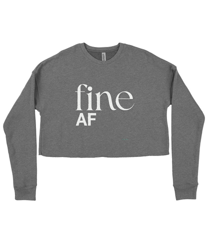 fine AF cropped top from KALMii. White text on front