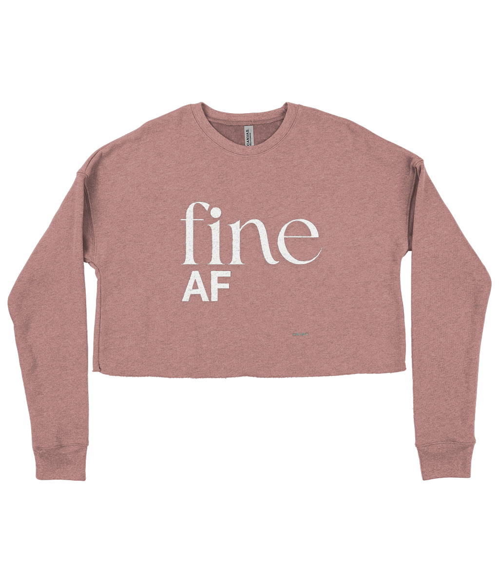 fine AF cropped top from KALMii. White text on front