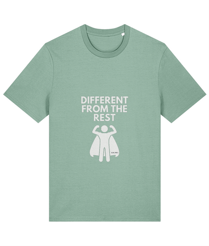 light green 'different from the rest' tee by KALMii